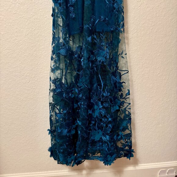 Dress The Population Sidney Gown - XS / PEACOCK BLUE - Picture 8 of 8